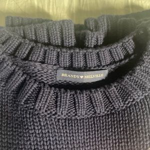 Navy knit Brandy Melville sweater.
